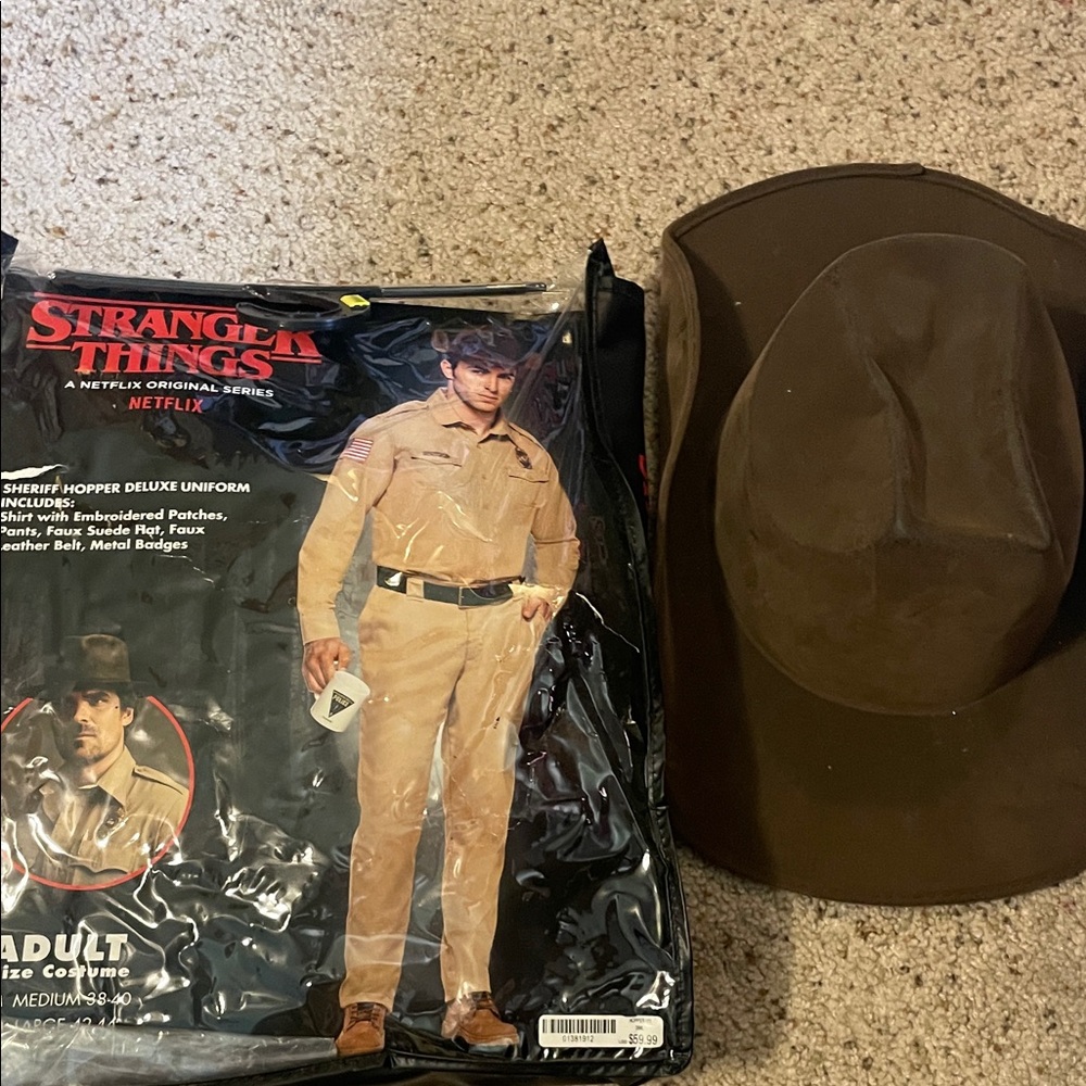 Stranger Things Sheriff Hopper Deluxe Costume – Adult Medium – Netflix